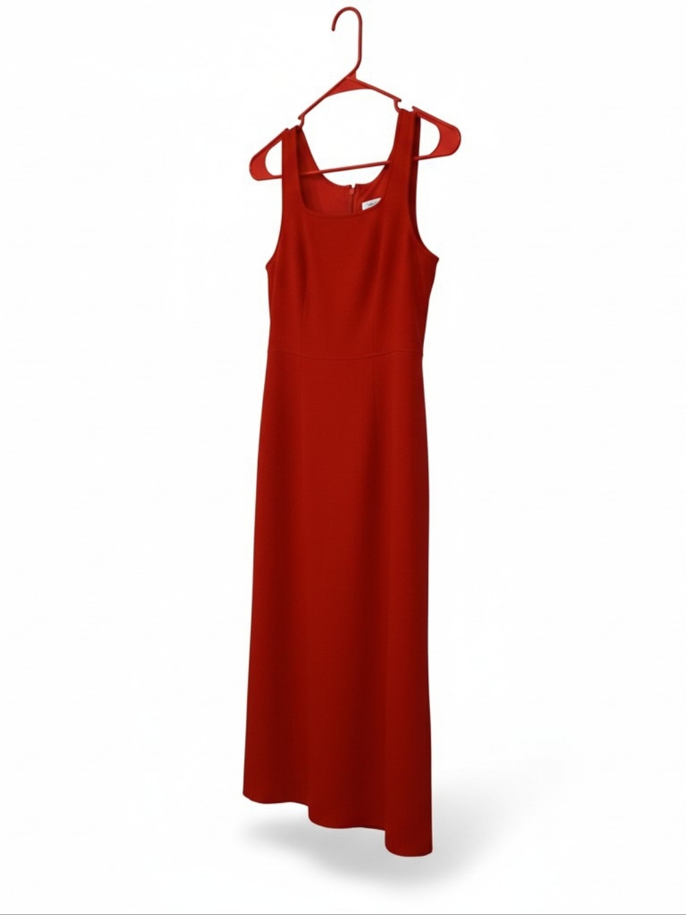 KARIN STEVENS Sleeveless Red Midi Dress - Classic A-Line SIZE 12 - Picture 7 of 8